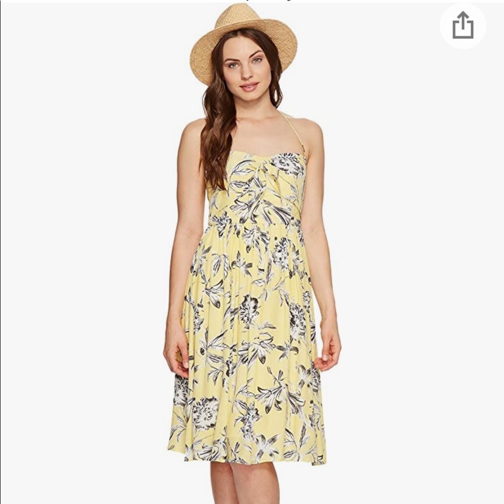 Yellow floral Halter dress